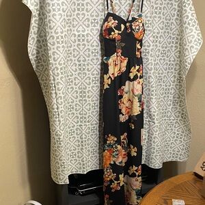 Floral Black Maxi Dress